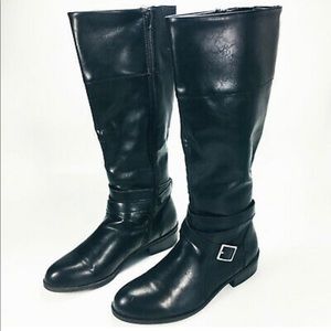 NWOT Arizona Strap & Buckle Delling Women’s Black Boots, size 8.5